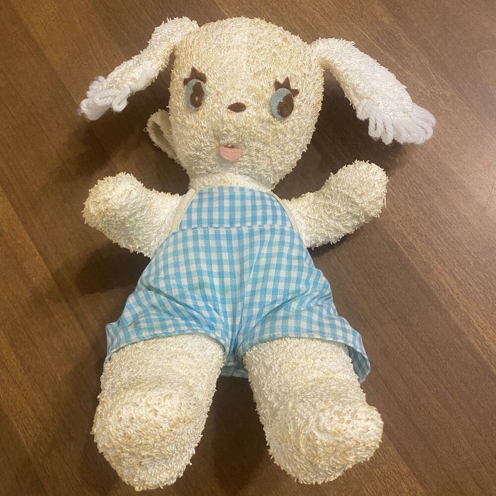 VTG Dee Gee of California Plush Bunny Rabbit Doll Animal 1960's Terrycloth USA